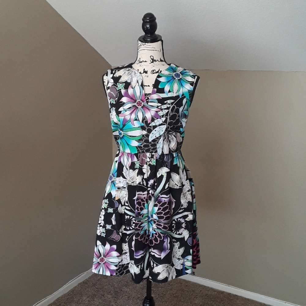 NWT, Cynthia Rowley Fit and Flare Floral Dress